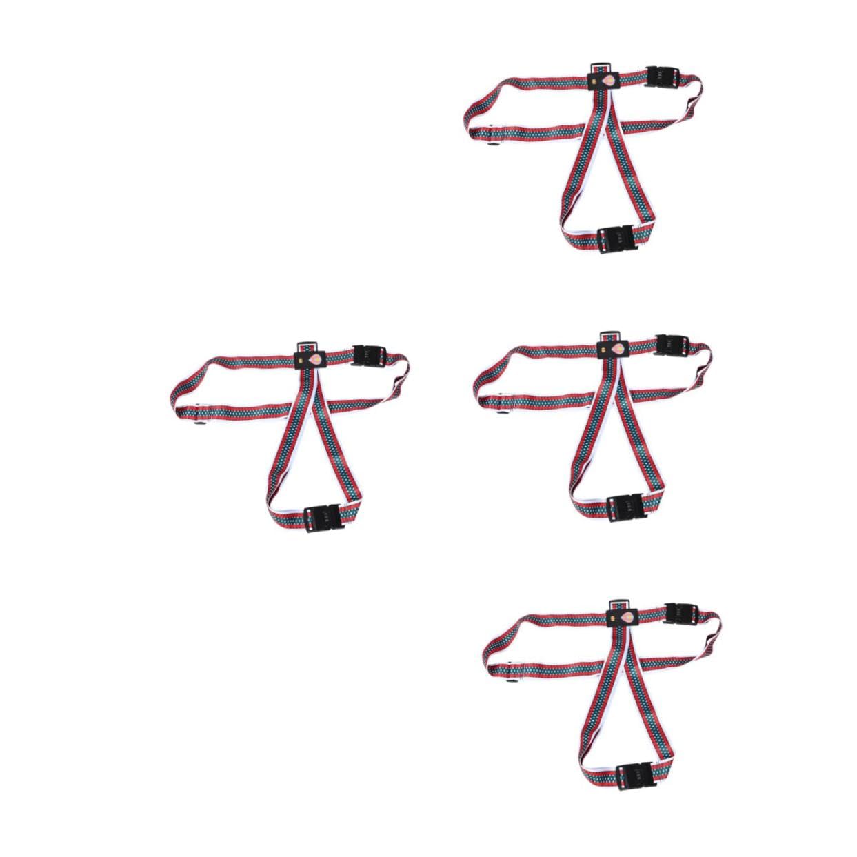4 Stück Verstellbarer Koffergurt mit Doppel Zahlenschloss Robustes Polyester Kreuz Packing Band mit Niedlichem Cartoon Gepäckschutz für Reisen Geschäftsreisen und Urlaub