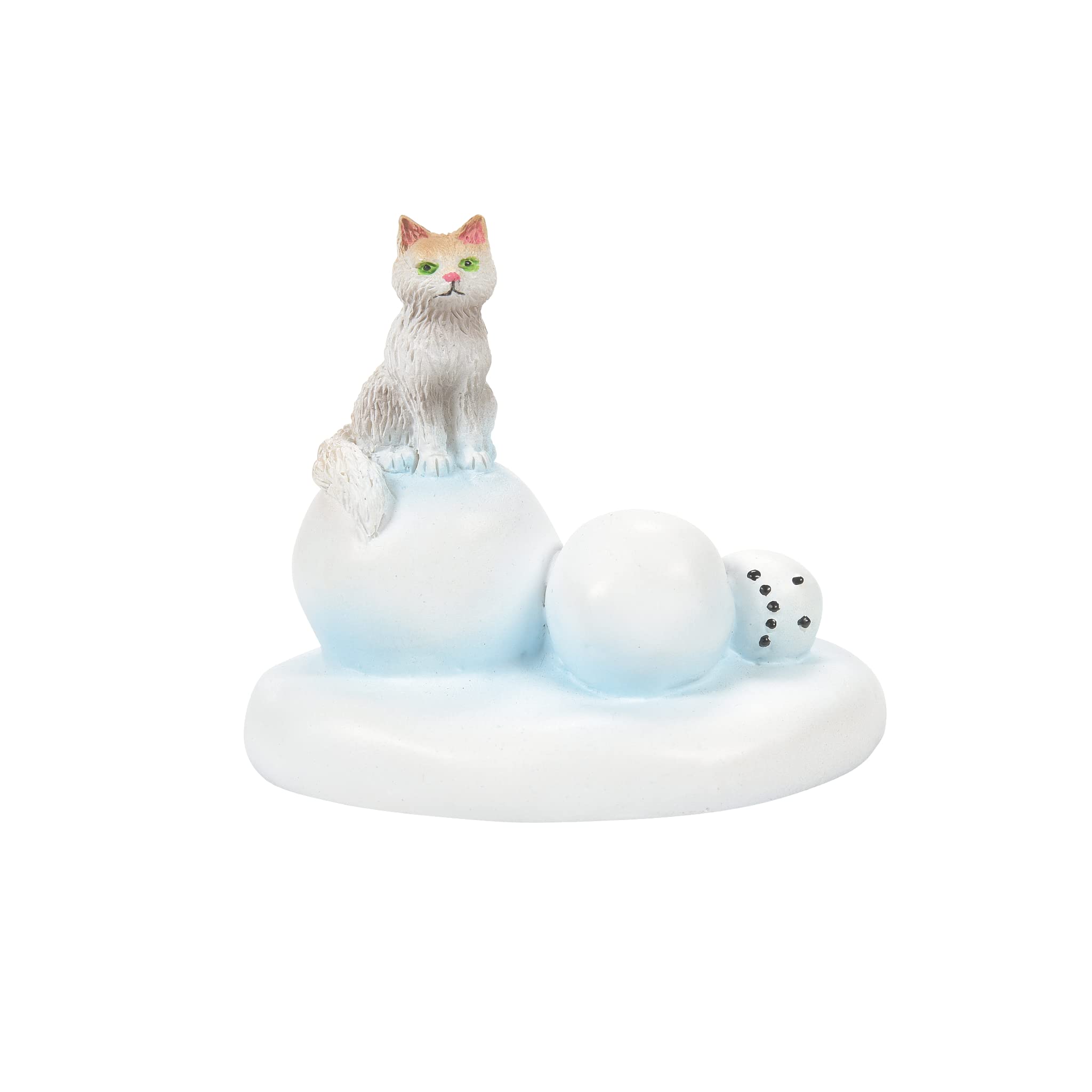 Department 56 Accessories for Village Collections White Christmas Kitten and Snowman Sorry Not Figurine, 1.625 Inch, Multicolor