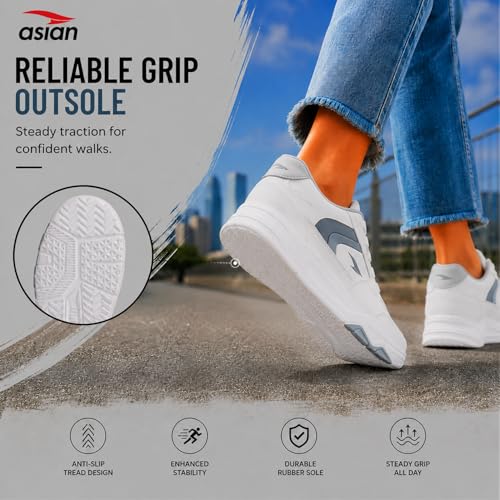 Image of ASIAN Petal-01 Women's Chunky Casual Sneakers | Memory Foam Comfort, Breathable Upper & Shock-Ready Sole | Ideal