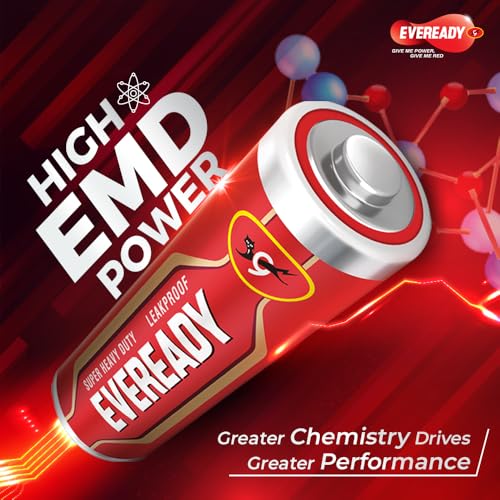 Image of Eveready Carbon Zinc AA Battery Pack of 10 + AAA Battery Pack of 10, Anti-Leak, 3X EMD Power, 300 Test Certified, Suitable for Regular-Drain Devices & Toys