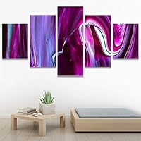 SIGNWIN 5 Panel Canvas Wall Art Abstract Colorful Decorative Elements Modern Artwork for Home Decorations Ready to Hang - 60