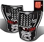 AKKON - For 07-13 Toyota Tundra Pickup Truck Black Bezel Rear LED Tail Lights Brake Lamps Replacement Pair