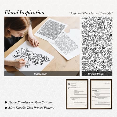 Rinwoc Black Lace Curtains - Price Drop to $27.99