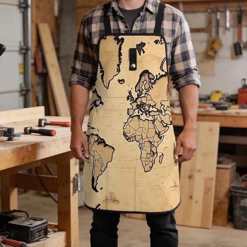 Delantal de trabajo impermeable con 8 bolsillos para hombre y mujer miniatura 5