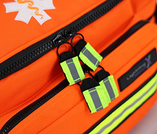 Lightning X Products Lightning X Mid-Sized First Responder EMT Bag | LXMB25 Fully Stocked Aid Kit w/ 200+ BLS Supplies - Orange - Thumbnail 5