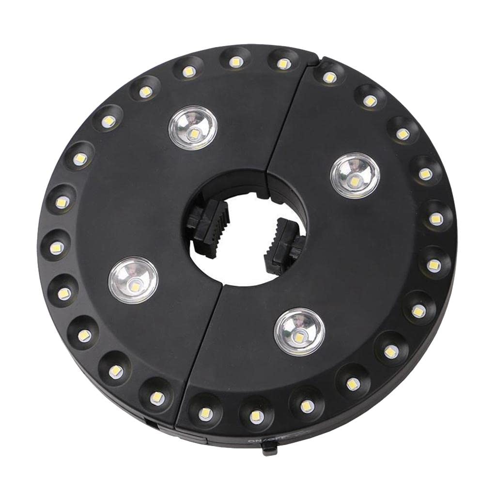 URJIX™ Patio LED Umbrella Light White Cordless AA Batteries Operated Easy to Clip Black-image-42