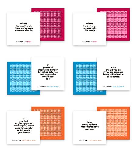 Tabletopics Family Conversation Pack - 120 Conversation Starter Cards For Families. Great For Family Dinners, Game Night, Bonding, And More. #TOP5