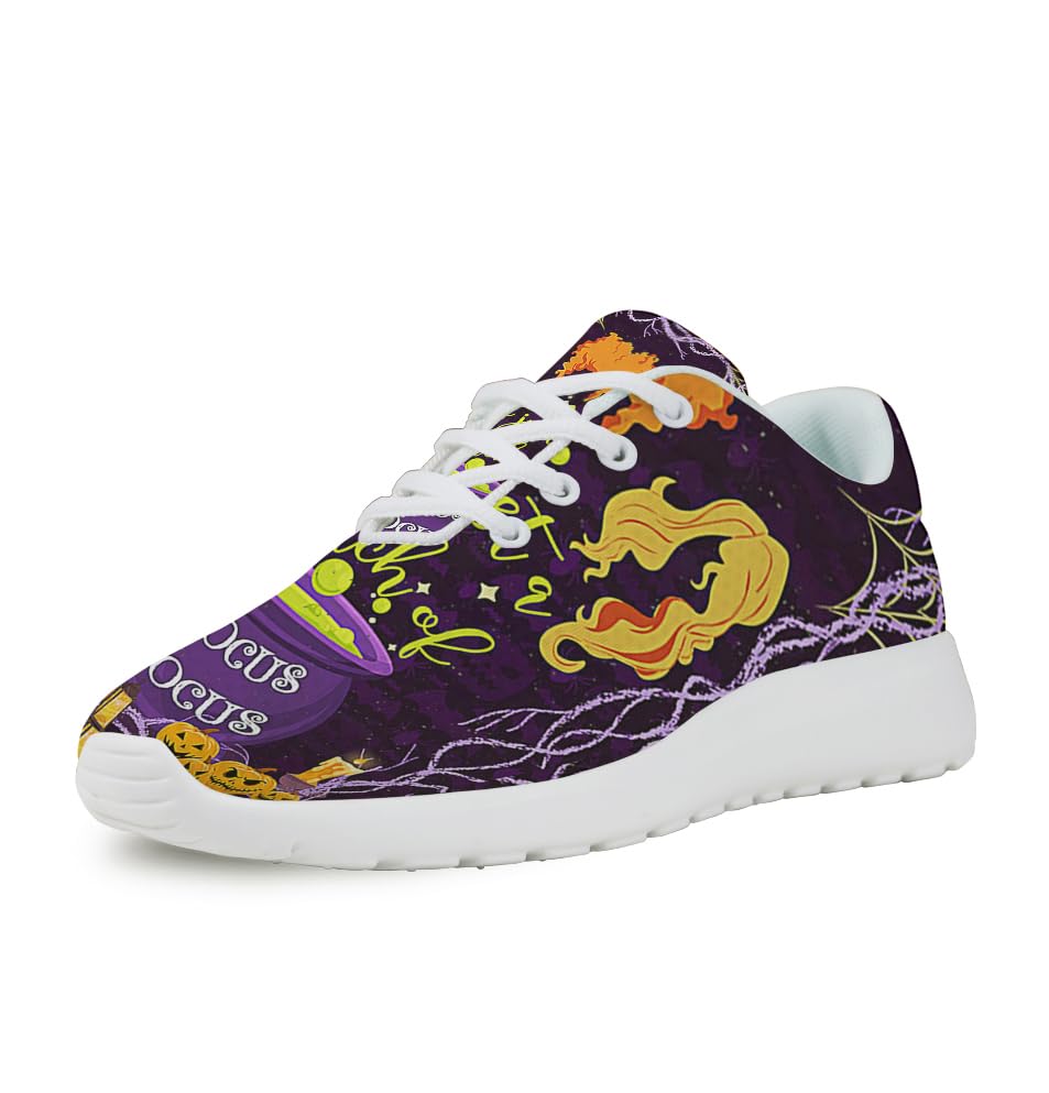 Witch Pumpkin Halloween Shoes for Women Men Trail Running Casual Fashion Sneakers Slip-on Tennis Shoes