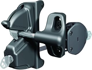 National Hardware V6203 LTCH DLUX BLK N346-202 5-7/8" LokkLatch Deluxe Keyed Automatic Gate Lock Latch in Black