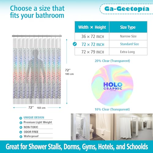 Ga-Geetopia GG.EVA.1 Holographic Thin 3D Eva Shower Curtain Liner Water Cube thumb #2