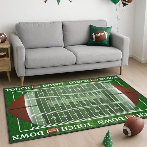 Tapete futbol 91x152 cm antideslizante para habitación miniatura 3