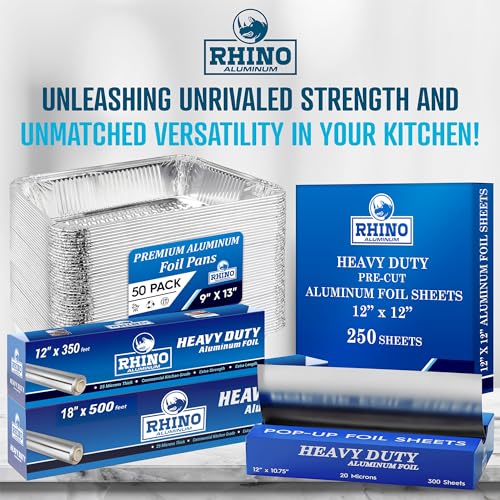 Rhino Aluminum 12X10.75 20 MIC 300PC Precut Pop Up Heavy Duty Aluminum Foil Sheets thumb #7
