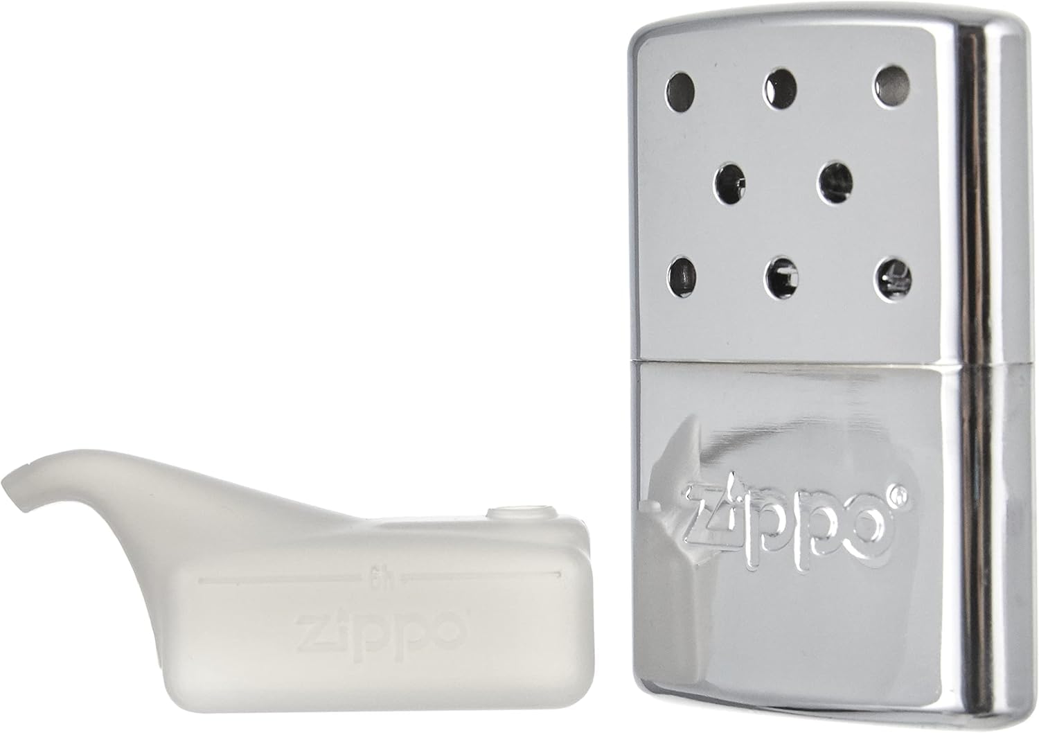 Zippo Handwärmer - 6 Stunden Wärme - Nachfüllbar mit Feuerzeugbenzin - Wiederverwendbar - Taschenwärmer in Chrom