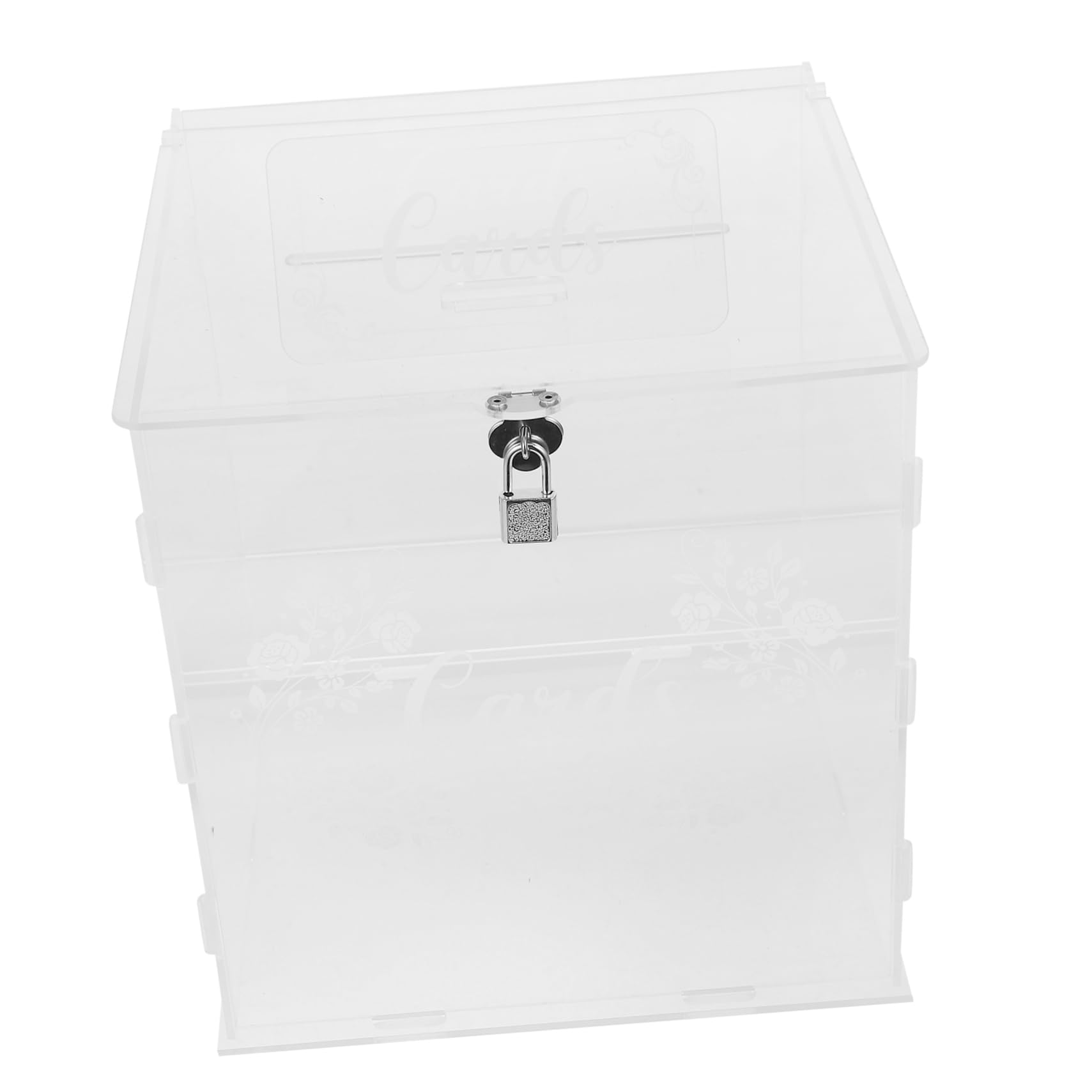 FOYTOKI Card Holder for Wedding Acrylic Wedding Card Box Lockable Storage Elegant Functional