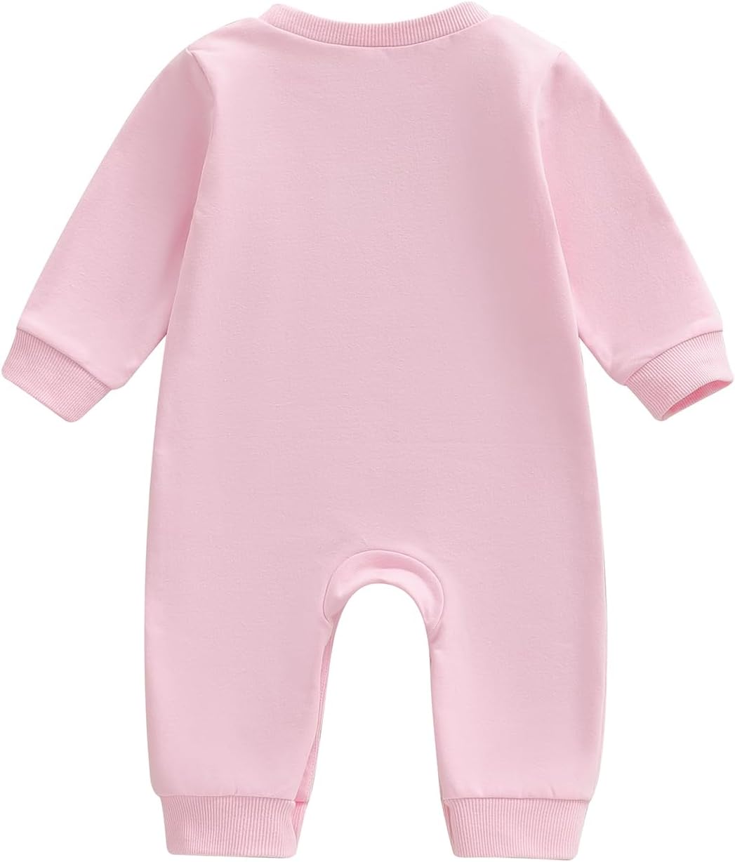 Cute Baby Girl Clothes Long Sleeve In My One Year Old Era First Birthday Outfit Romper Jumpsuit for Fall Spring - Image 5