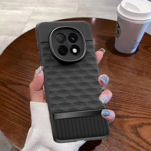 Image of Pikkme Back Cover for Oppo F29 Pro 5G Camera Protection 3D Hexa Cube Design Silicone Protective Bumper Case (Black)