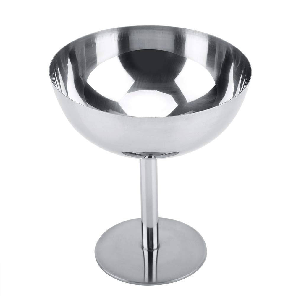 Tnfeeon Set da 4 Pezzi in Acciaio Inox, Coppe per Gelato Alte e Carine, Coppe per Dessert, Gelato, Insalata di Frutta, Snack, Cocktail, Condimenti, Sciocchezza