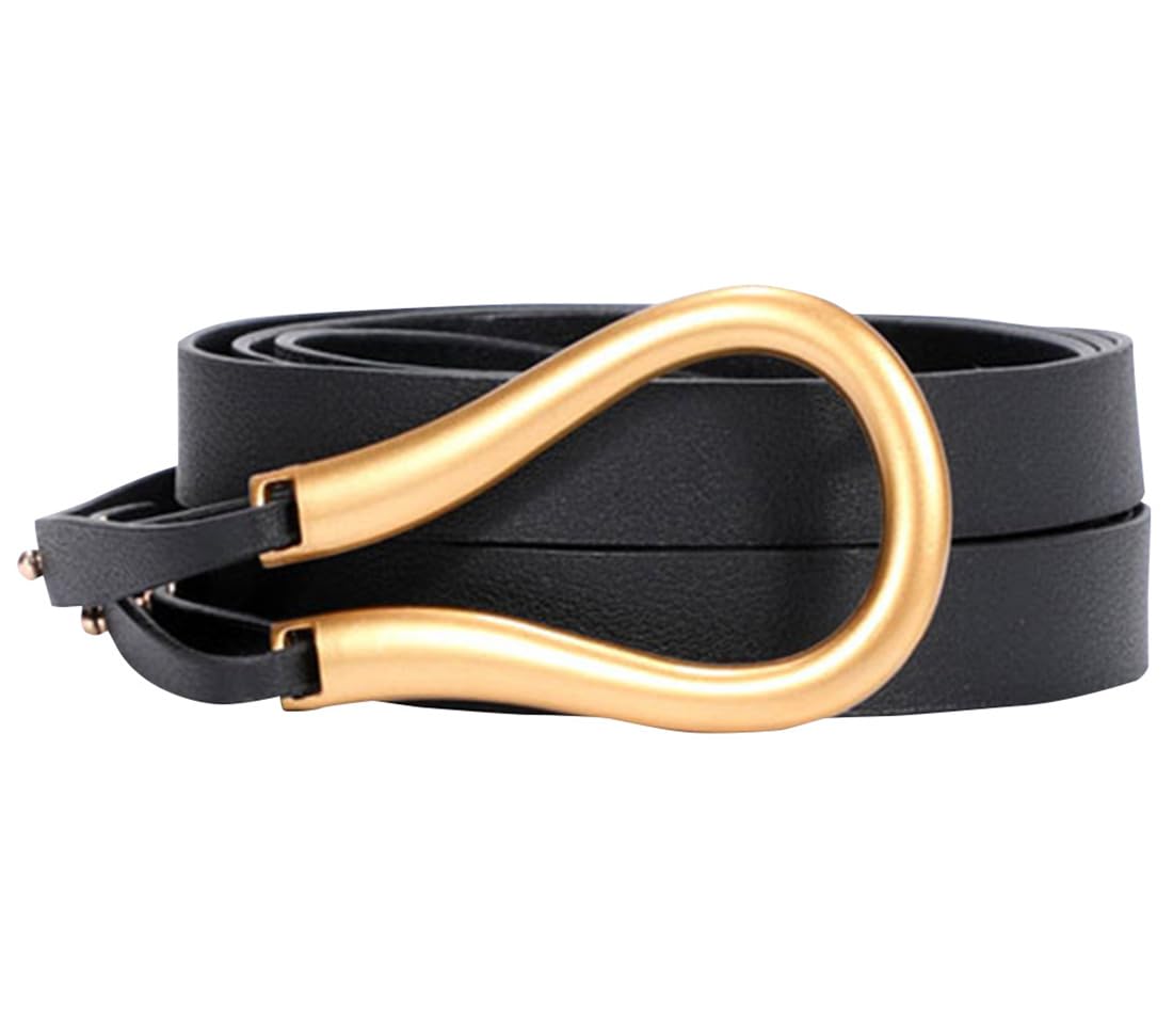Women Genuine Leather Waist Belt Double Strap Tie Wrap Cinch Belt for Workwear