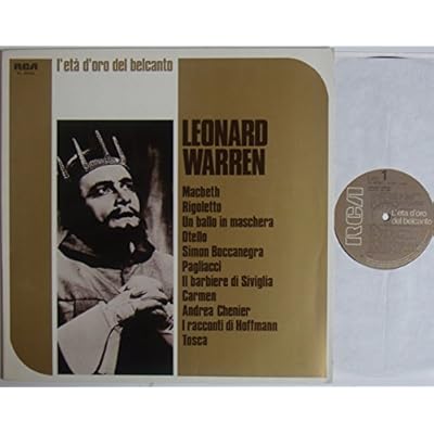 Leonard Warren - L eta d'oro del belcanto - 12" LP 1978 - RCA VL 42432
