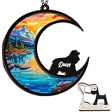 Hunde-Gedenk-Sonnenfänger, personalisierter Name, Hund, Rasse, Haustier-Ornament, Fenster, Auto, zum Aufhängen, Beileidsgeschenk für Hundeliebhaber, Cocker Spaniel, 6''