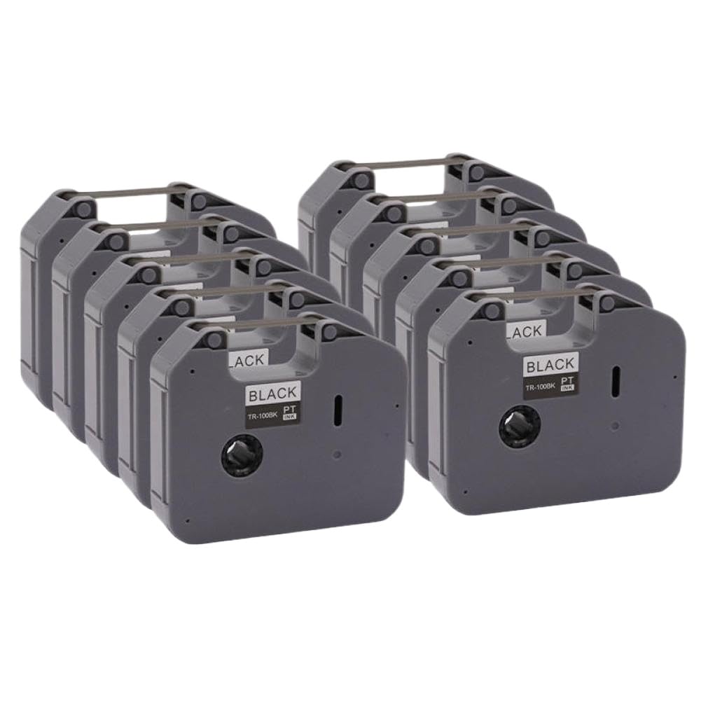 Nastro per etichette nero PT-100BK 1-10 pezzi compatibile con stampante a nastro TP-E800T E800TK E850TKW(10pcs)