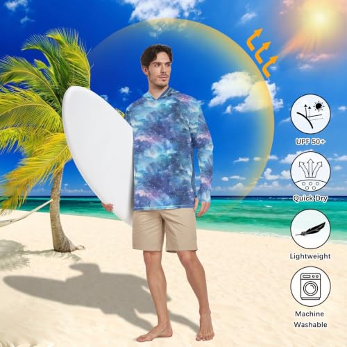 Sweat à capuche rashguard homme pour la plage et le sport outdoor Sky Space - 5
