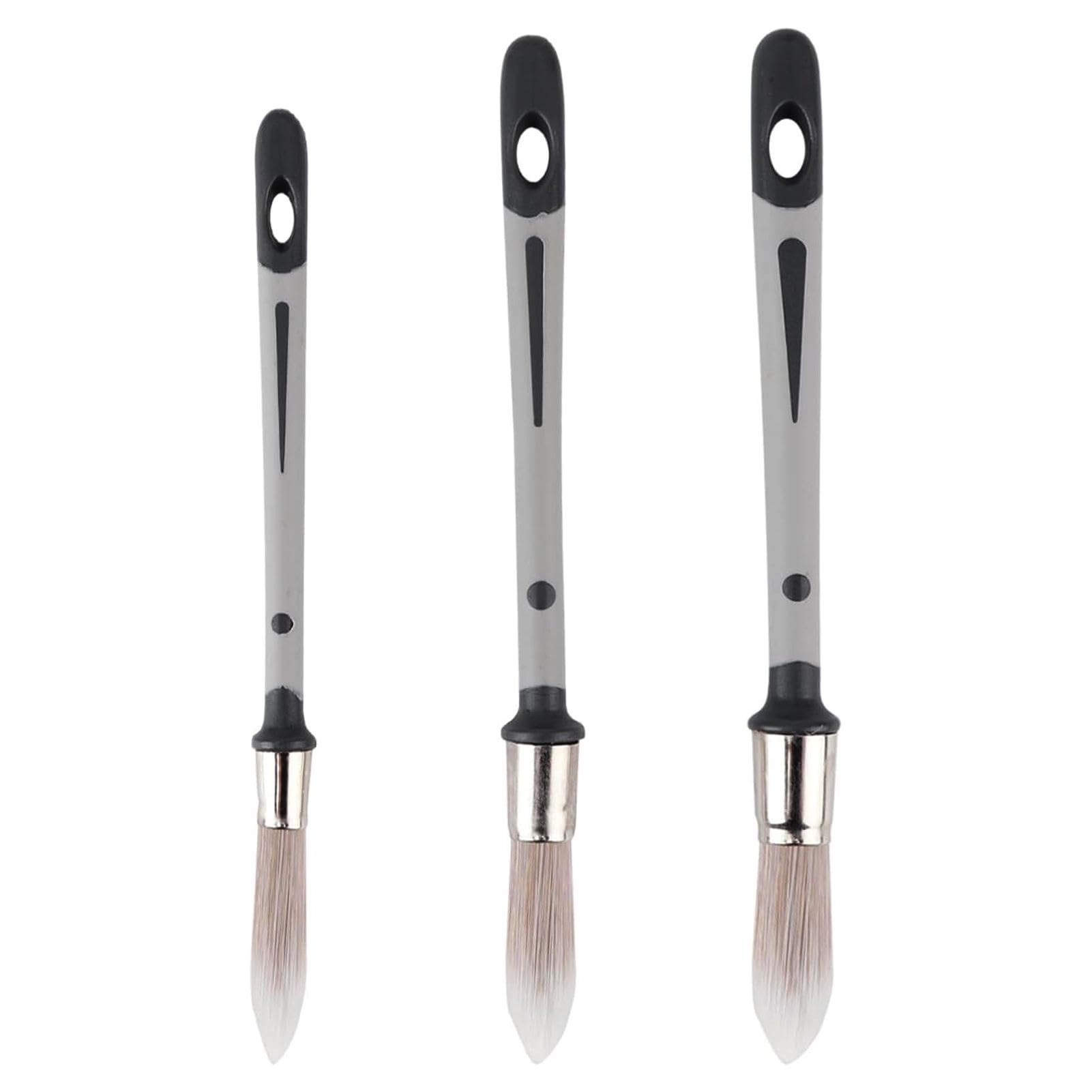 3PCS Paint Brushes for Walls, Small Trim Brushes for Baseboards, Corners, Edges, Narrow Areas, Smooth Finish Touch Up Brush Set, Paint Brush for Decorating