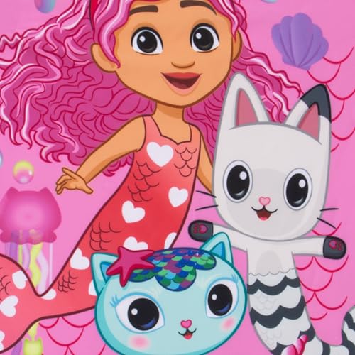 DreamWorks Gabby’s Dollhouse Girls Bathing Suit, Mermaid Girls Swimsuit, Kids Bathing Suit for Summer, Pink 52
