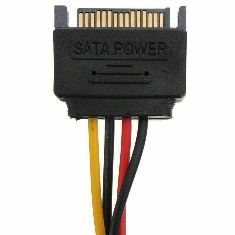 Cable adaptador de poder SATA 15 pines macho a Molex 4 pines hembra 2 unidades miniatura 5