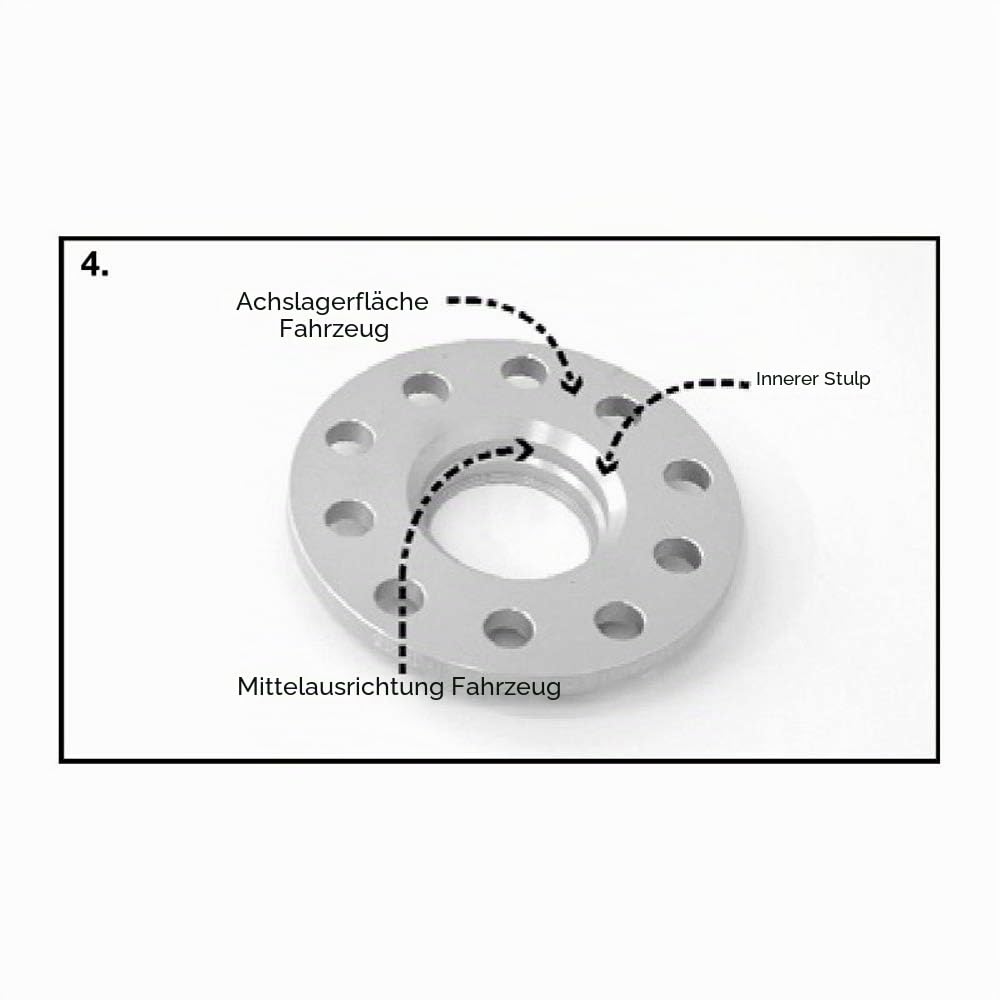 H&R DR-System Spürverbreiterungsatz 20mm pro Achse - Lochkreis 5x120 - Mittenzentrierung 72,5mm - System M12x1,5 - kompatibel mit BMW/Mini - Schwarz