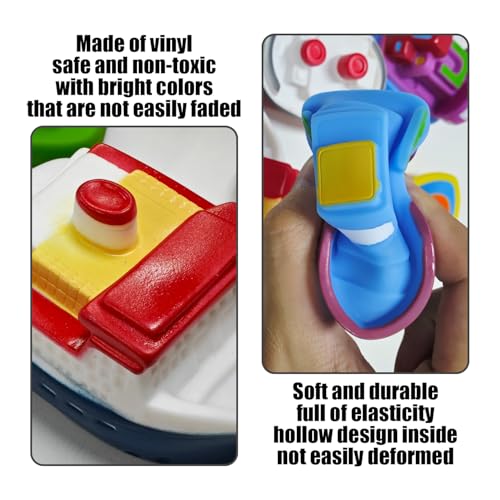 6 Stück Schwimmende Spielzeuge, 1 Stück Spielzeug-Aufbewahrungstasche, Badespielzeugboot, Badespielzeug Für Kinder, Im Wasser Schwimmendes Spielzeugboot, Badebegleiter Für Kinder