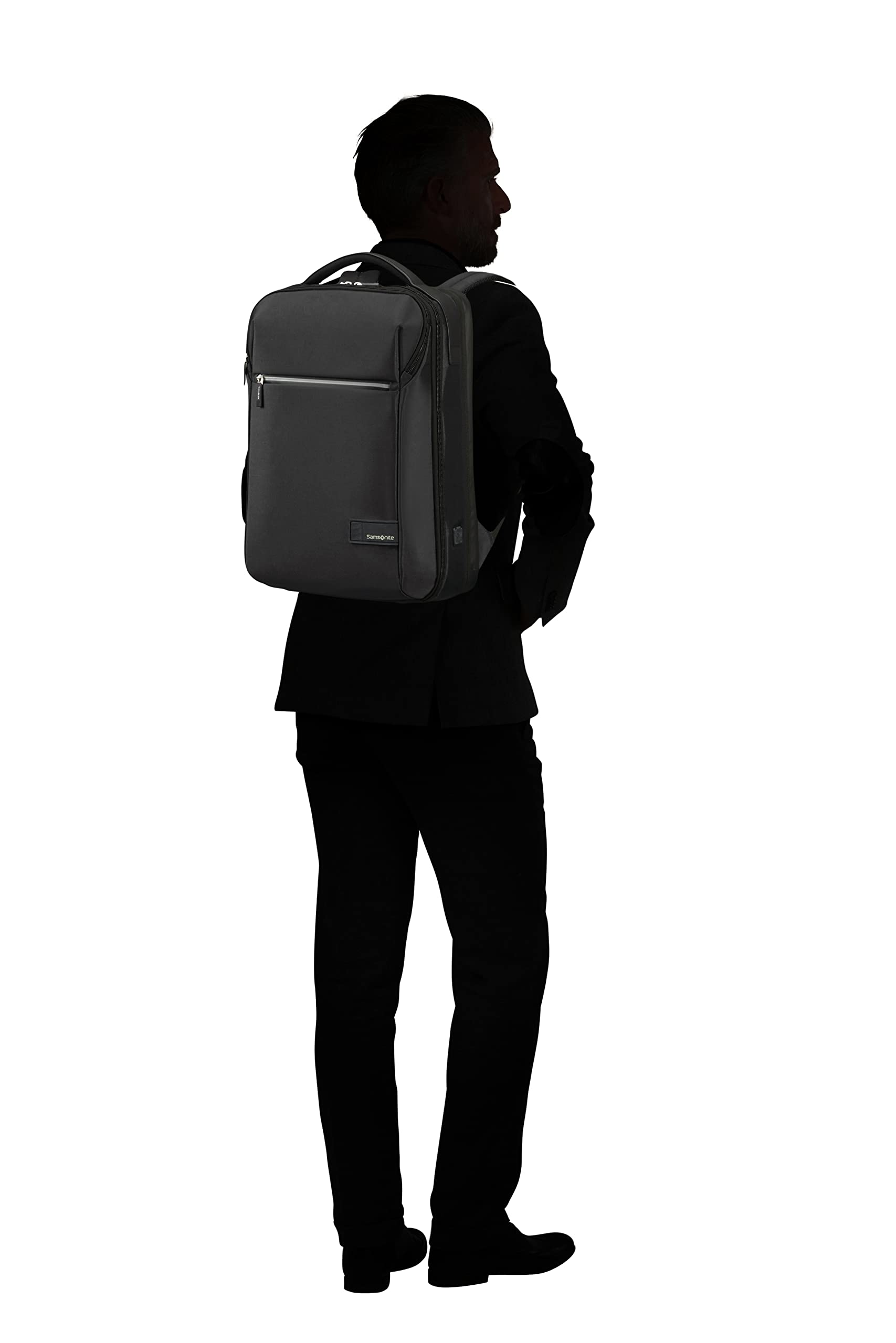 Samsonite Litepoint - Sac à Dos PC 17.3" (46 cm) – Sac à Dos Business & Scolaire avec Fonctions Intelligentes, Ergonomique, Organisation Intérieure Pratique - 24.5L - Noir (Black)