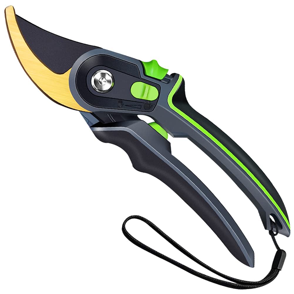 MAKINGTEC Garden Pruners, Rust Proof Heavy Duty Gardening Scissors, Bypass Pruning Shears for Gardening, Stainless Steel Sharp Pruner Secateur