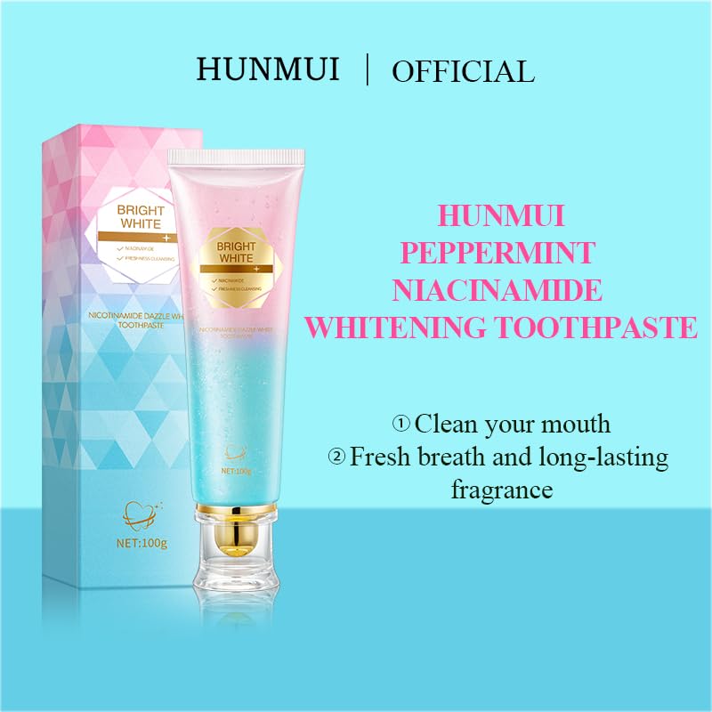 Niacinamide Whitening Toothpaste, Niacinamide Zahnpasta, Niacinamid Whitening Zahnpasta, Zahnpasta Weisse Zähne für Tiefenreinigung, Natürliche aufhellende Zahnpasta mit Niacinamid, Frischer Atem – Bild 3