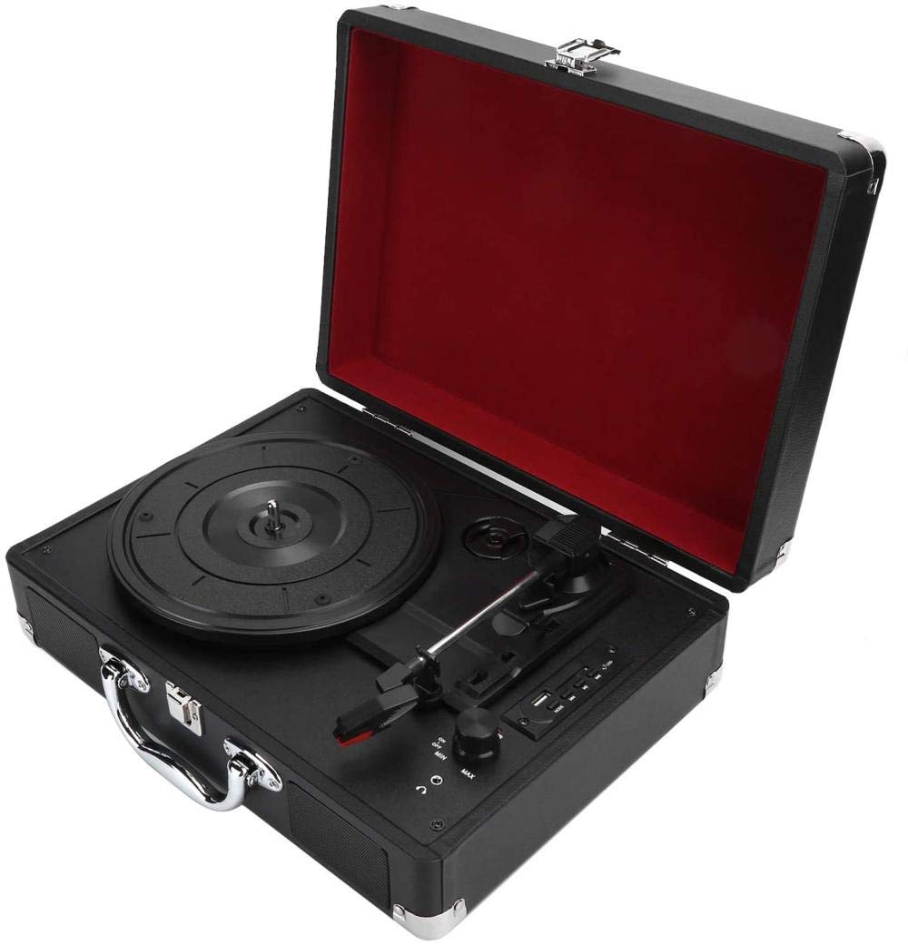 Lecteur de Disque Vinyle Portable Tourne-Disque à Domicile pour disques vinyles 7/10/12 Pouces Lecteur de Disque phonographe USB/mémoire Phonograph-Player