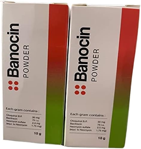 DOK MAI Banocin - Polvo antibiótico Cortes infectados heridas 0.35oz (2 cajas)