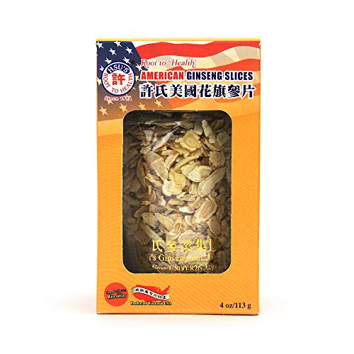 Hsu’s Ginseng Sku 126Mm | Small Mixed Slices | Cultivated Wisconsin American Ginseng Direct From Hsu's Ginseng Gardens | 许氏花旗参 | 4Oz Jar, 西洋参, B071438Cbh #TOP1