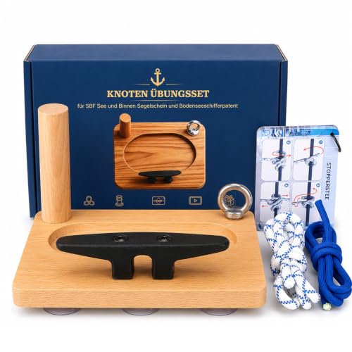 Scalnuvyyh Premium Knoten Übungsset für den SBF See und Binnen, 11 Knoten inklusive Roringstek...