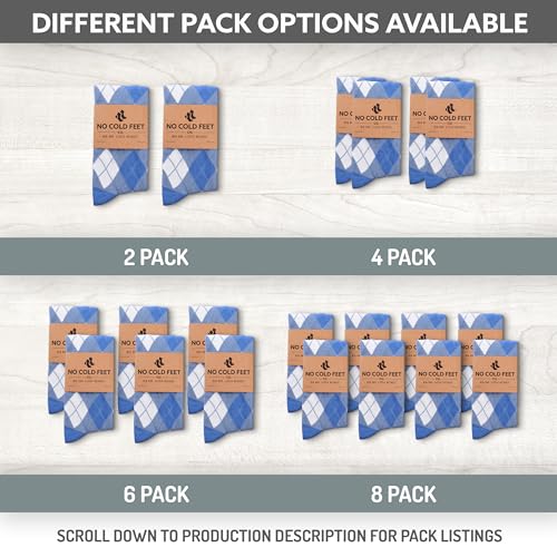 Fun Blue Colorful Novelty Socks for Men for Dress Casual Formal Groomsmen Wedding, One Pair2