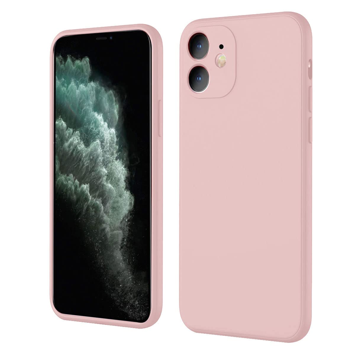 LIRAMARK Silicone Soft Back Cover Case for Apple iPhone 11 (Silicone Pink)-image-3