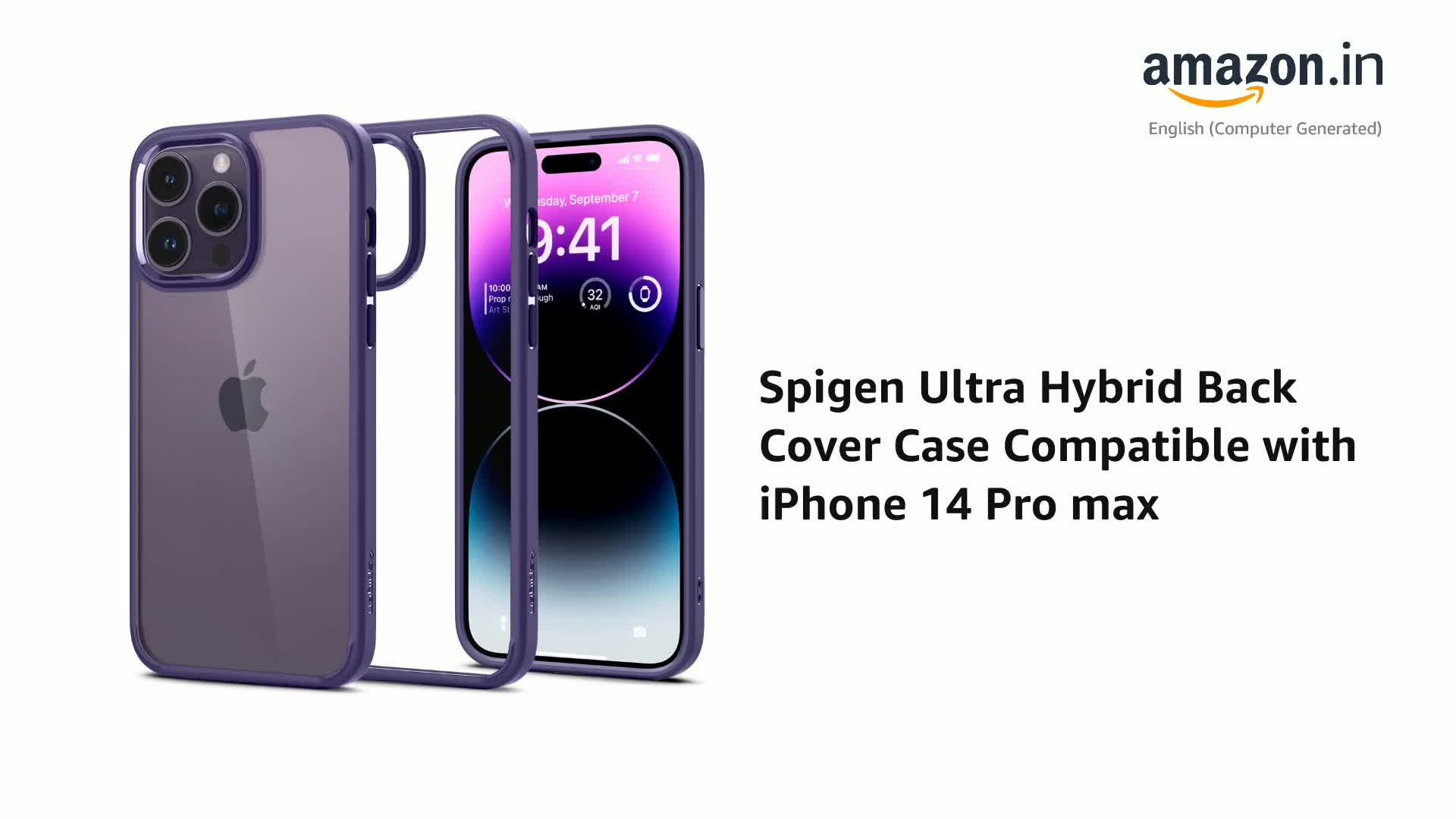 Spigen Ultra Hybrid Back Cover Case for iPhone 14 Pro Max, Durable
