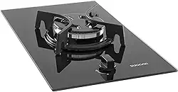 SUGGAR COOKTOP VIDRO PRETO 1 QUEIMADOR ESMALTADO TREMPE FERRO FUNDIDO TRIPLA CHAMA FG0101FVP