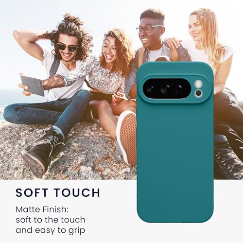 kwmobile Case Compatible with Google Pixel 10 Pro Case - Protective Slim TPU Phone Cover - Soft Matte Finish - Teal Matte - image 4