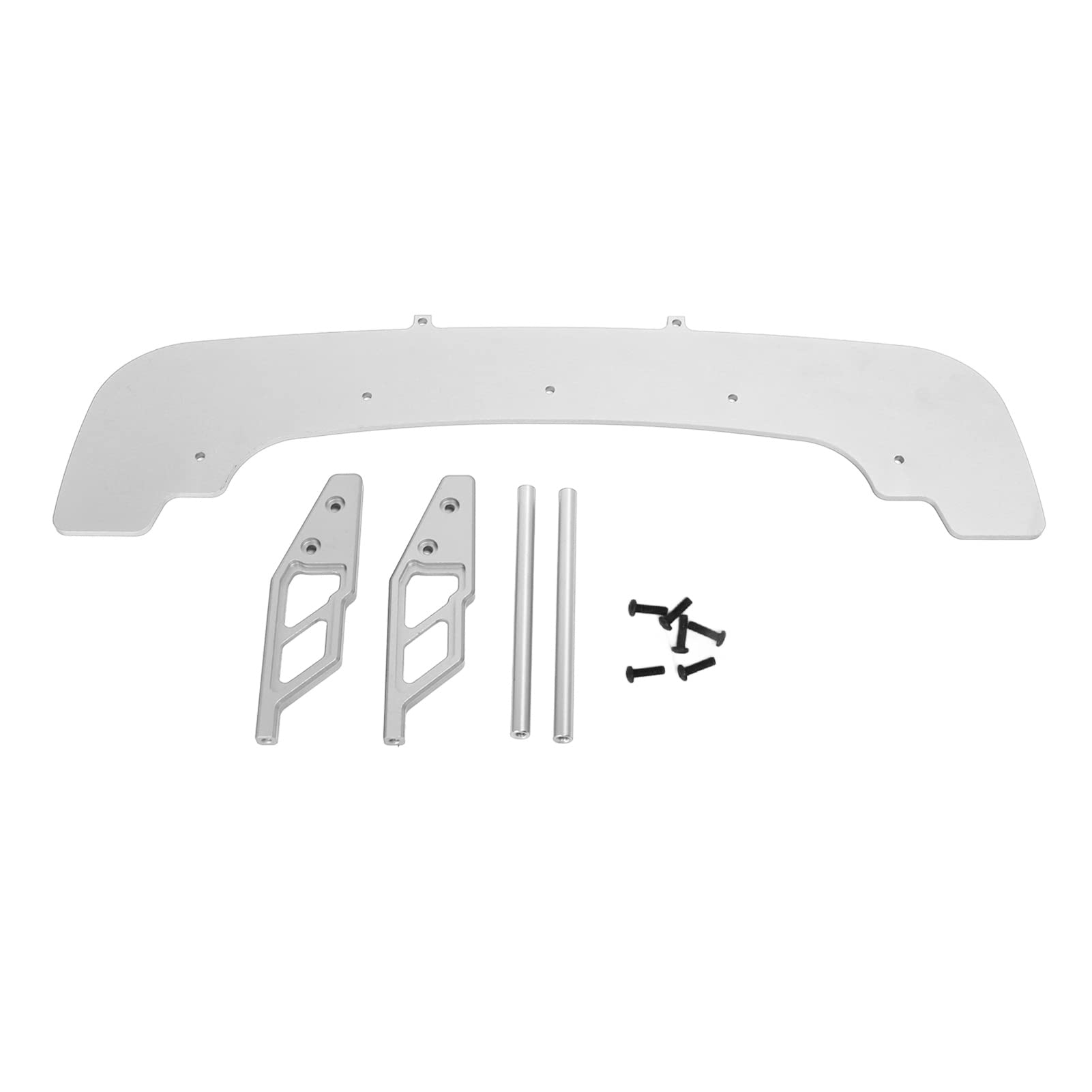 Zderzak przedni RC stop aluminium 310mm wytrzymały, odporny na rdzę ulepszony zamiennik dla samochodów RC 1/7 1/8 Series (Srebrny)