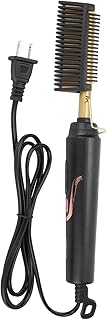 Pente Quente, 2 Em 1 Aquecimento Rápido Pente Alisador Elétrico Pente Alisador de Cabelo Pente Calor Pressionador Cerâmica Curling Modelador de Cabelo Pente Escova para Cabelo