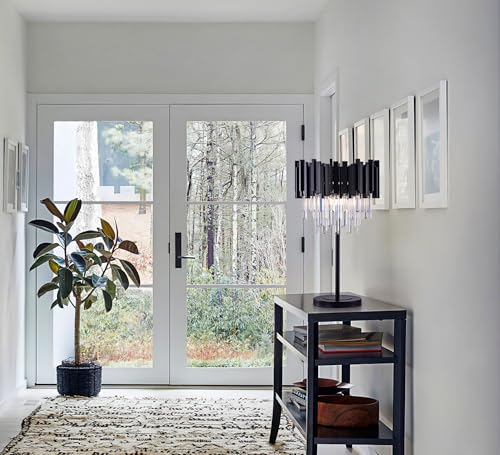 Lámpara de Mesa Negra de Cristal Wellmet 3 Luces miniatura 3