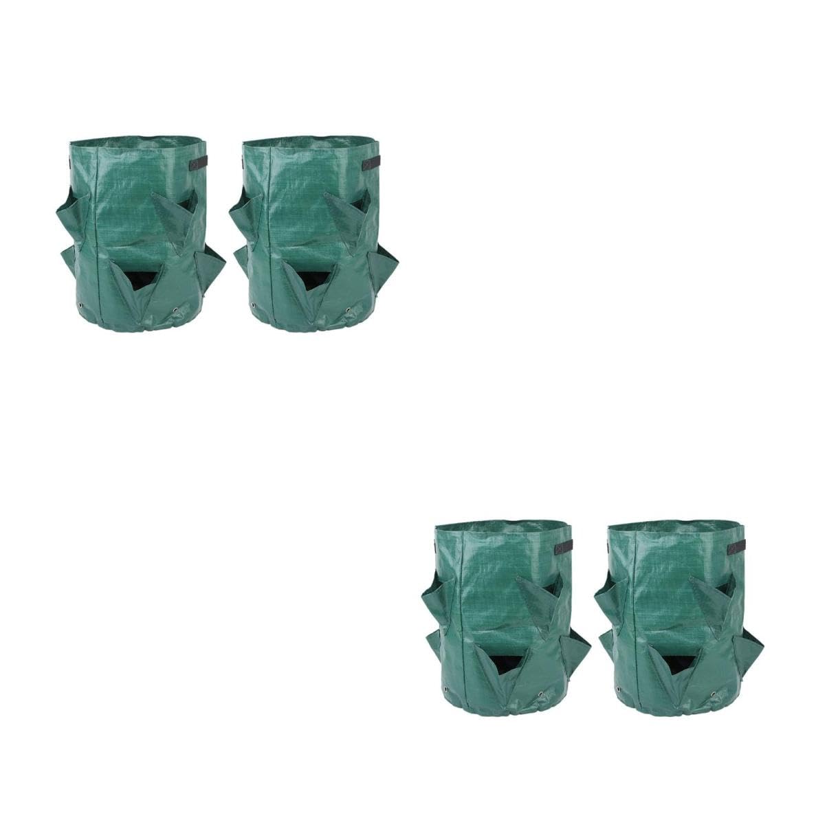 Abaodam 2 Series Bolsa De Plantación PE Jardín De Unidades Bolsa De Crecimiento Fresas Y Verduras Transpirable Y Reutilizable 2 Piezas*2