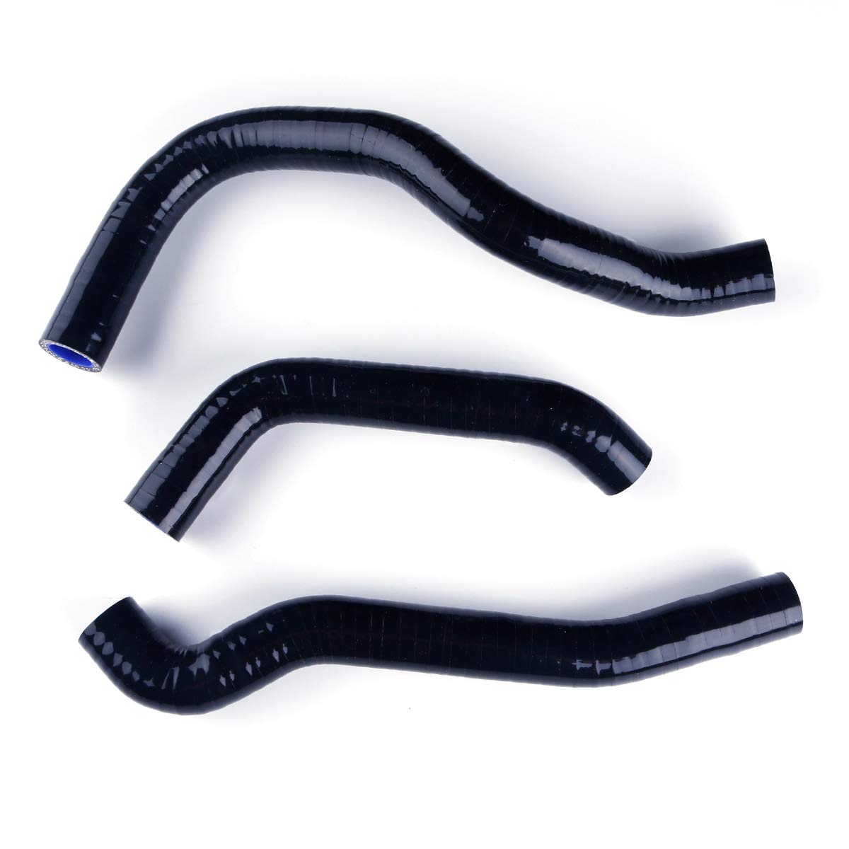 Silikon-Kühlerschlauch-Set für Kühlerschlauch 1987–2007 Kawasaki KLR 650 KLR650 Kühlerschlauch (schwarz)