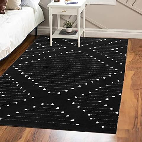 Alfombra de algodón tejida a mano LIVEBOX con diseño de diamantes Cover
