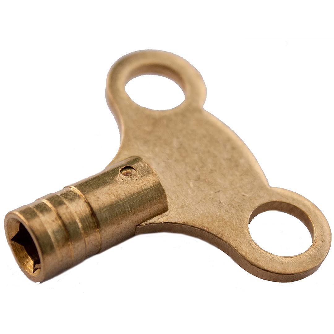 Radiator Key 'Clock' Type Easy Grip Brass